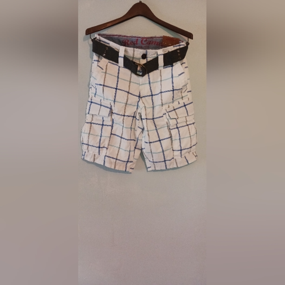 NWT!! Mens Red Camel Cargo Shorts